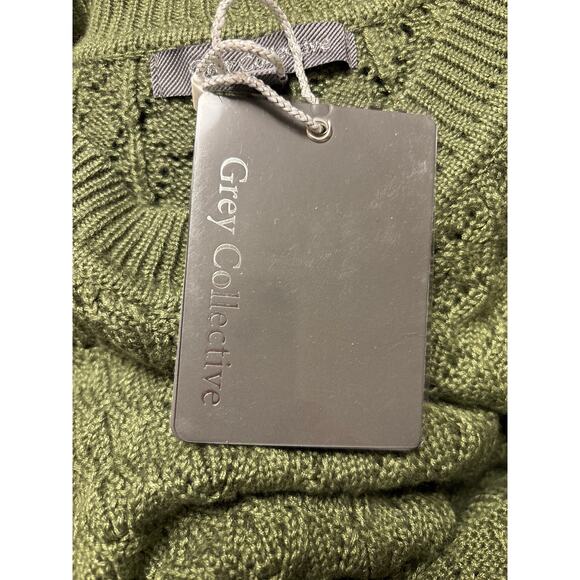 Grey Collective Sleeveless Sweater XL Green Acrylic Blend Relaxed Fit Knitted - Picture 4 of 6